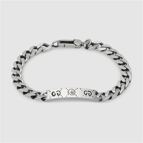 gucci ghost chain bracelet|gucci ghost necklace in silver.